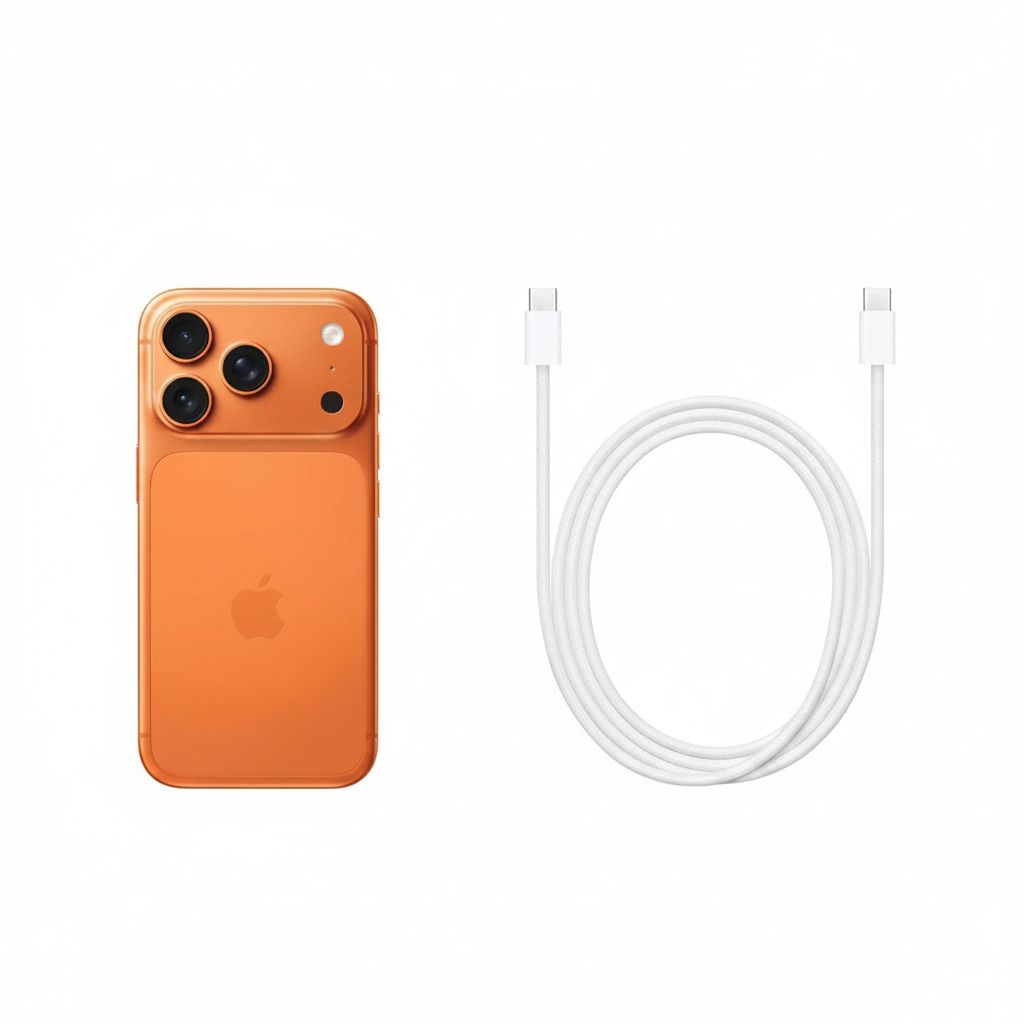Apple iPhone 17 Pro 512GB, 6.3 Inch ProMotion Display Up to 120Hz, A19 Pro Chip, Pro Fusion Camera System, Center Stage Front Camera - Cosmic Orange