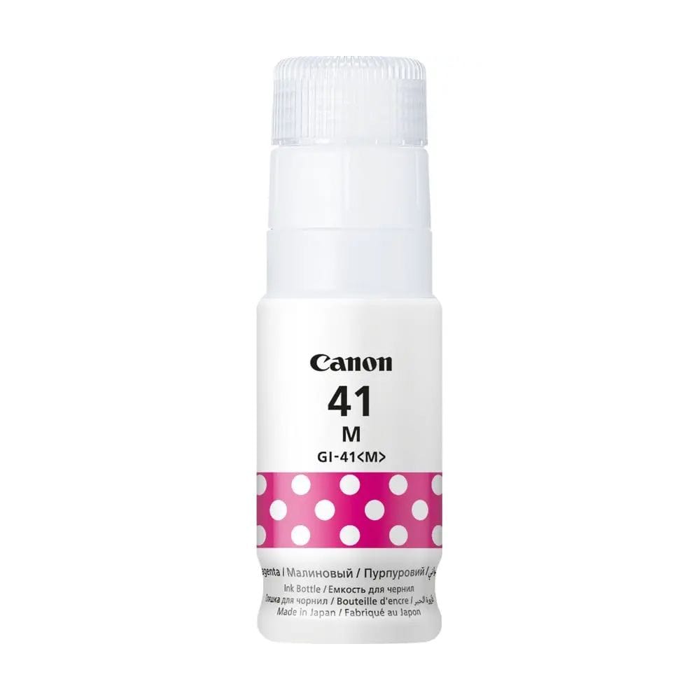 Canon GI-41 Magenta Ink Bottle, Genuine Canon Ink, 7700-Page Yield, 70ml Refill Bottle & PIXMA MegaTank Printer Compatibility | Magenta - 4549292169782