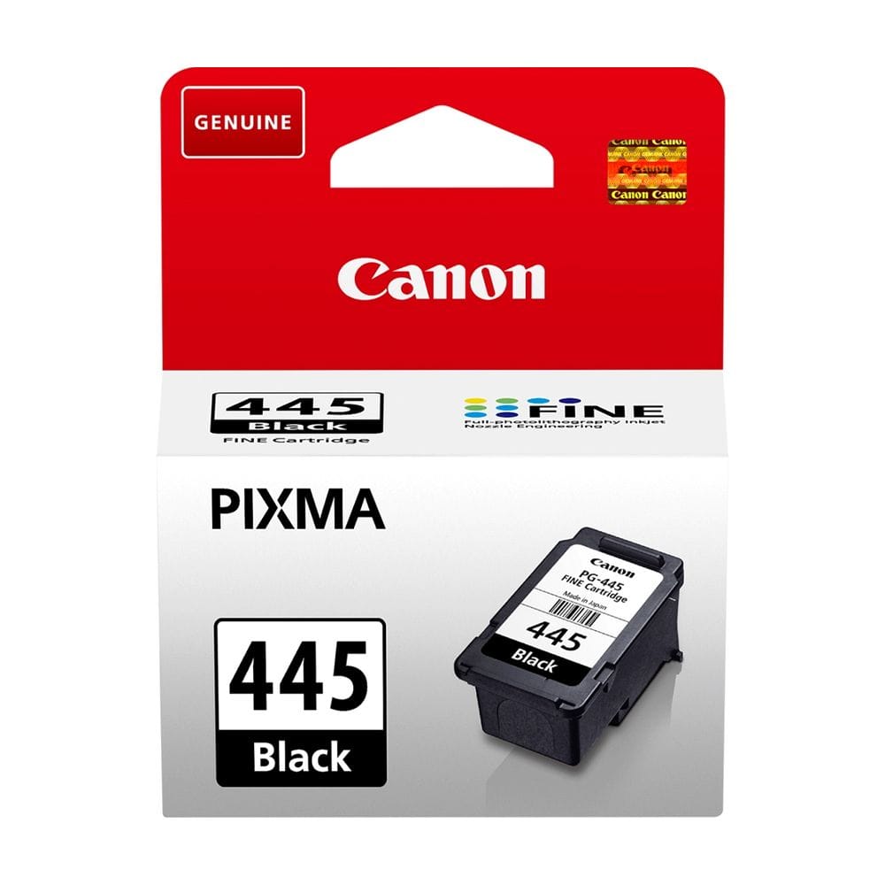 Canon PG-445 Black Ink Cartridge, Genuine Canon Ink, Up to 180 Pages Yield, Smudge-Resistant Printing & High-Quality Document Output | Black - 4960999974460