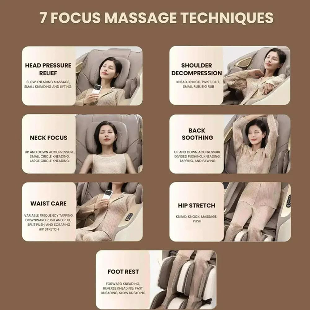 Rotai Royal Majestic Pro Massage Chair with AI Voice Control, 3D Dual Movement, 22 Auto Programs, Hot Compress, Foot Roller, Air Cooling - A68
