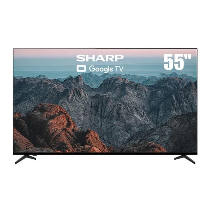 شارب تلفزيون جوجل 55 بوصة 4K بدون إطار | 4T-C55FJ1NX