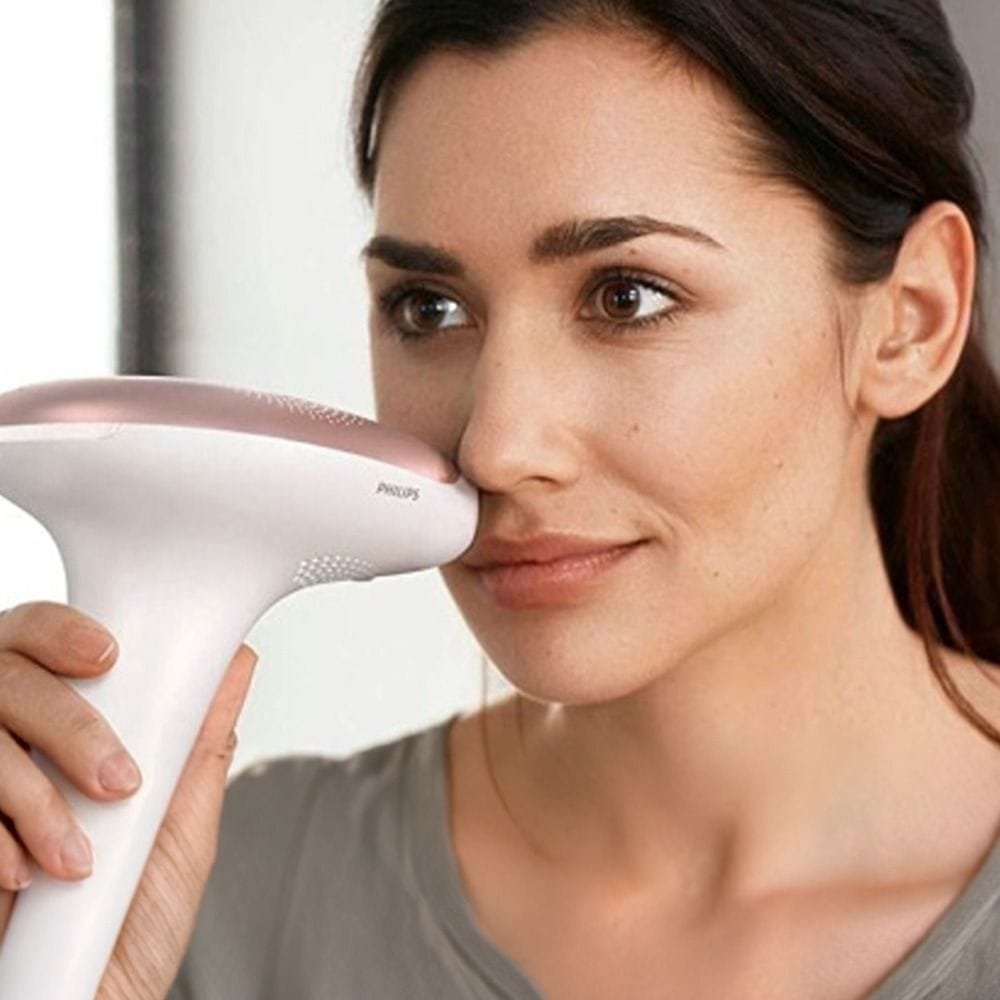 Philips Lumea IPL Hair Removal Device, IPL Technology, 2 Attachments for Body & Face, Up to 12 Months of Smooth Skin | White & Pink - BRI921/60