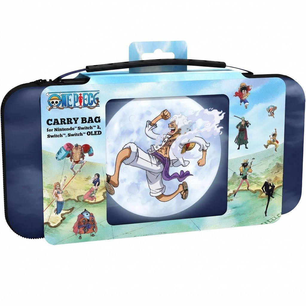 Konix One Piece Moon Carry Case for Nintendo Switch 2, Hard Shell Protective Travel Case, Console & Game Card Storage | 3328170304399