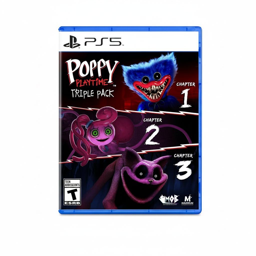 Poppy Playtime Triple Pack for Sony PlayStation 5 (PS5), Horror Puzzle Adventure Game, Standard Edition (5016488)