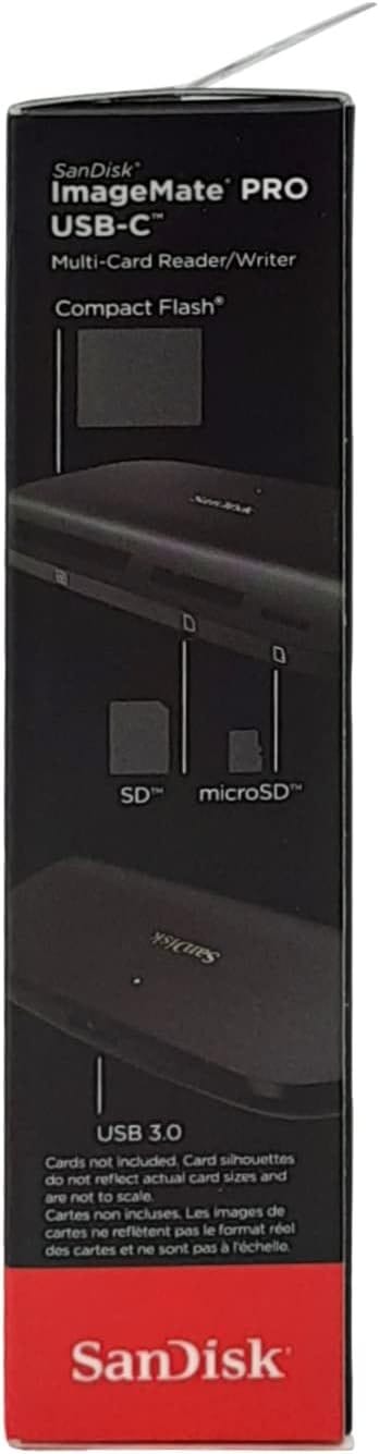 SanDisk ImageMate PRO USB-C Reader/Writer with USB-C Connectivity, Multi-Card Support for SD & microSD, UHS-II Transfer Speeds & Compact Design | Black - 619659176846