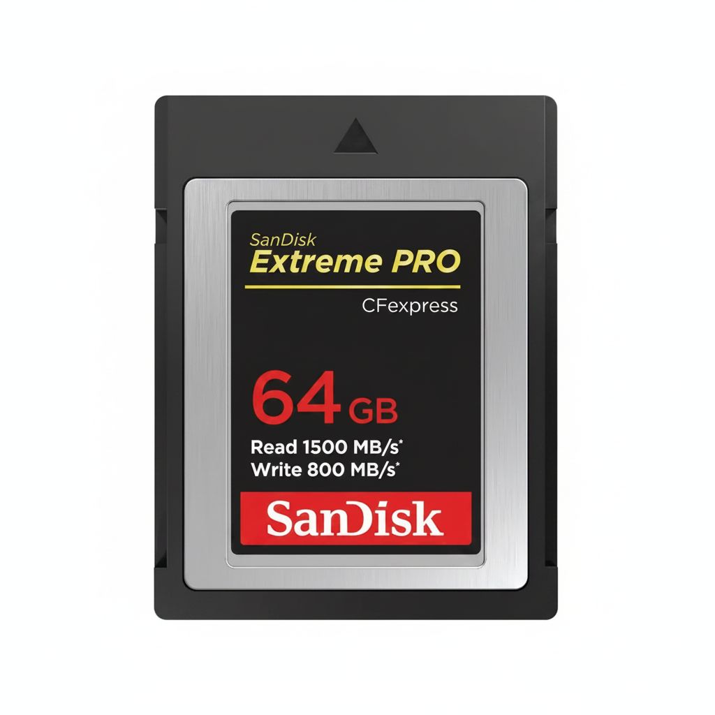 SanDisk Extreme Pro CFexpress Card Type B 64GB, 1500MB/s Read, 800MB/s Write, SDCFE-064G-GN4NN -Black 