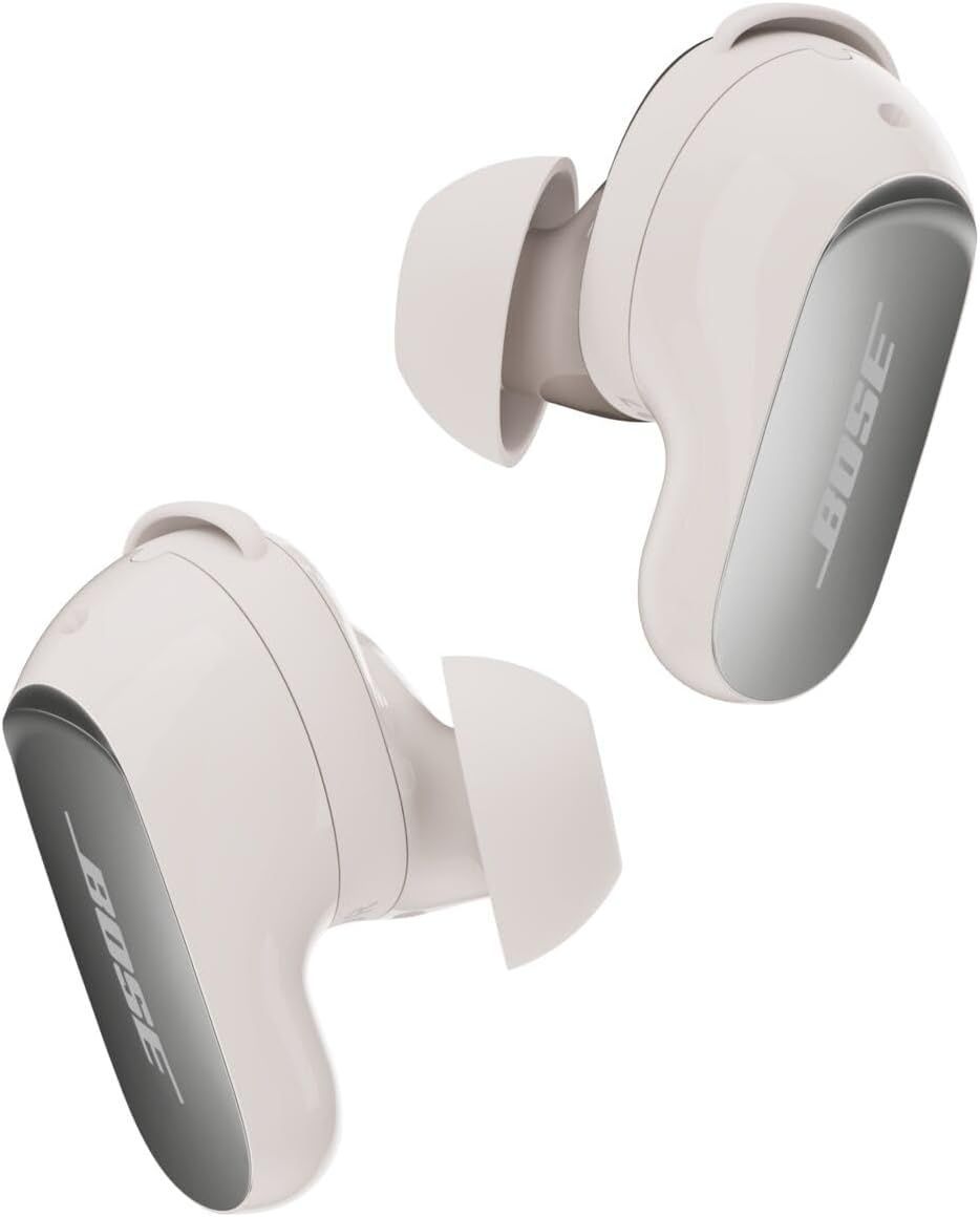 Bose QuietComfort Ultra Bluetooth Earbuds (2nd Gen), Wireless Noise Cancelling, Immersive Audio, Bluetooth, Up to 6-Hour Battery Life - White