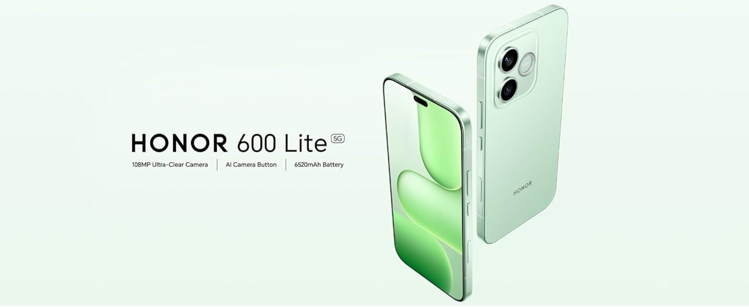 Honor 600 Lite - 256GB ROM, 8GB RAM, 5G Unlocked Smartphone|Sprout Green