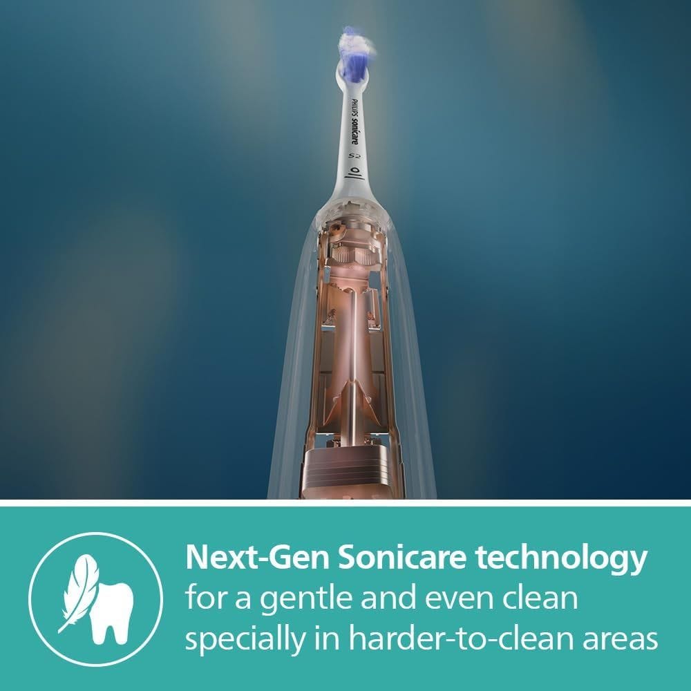 Philips Sonicare 5300 Electric Toothbrush HX7108/05 - Next-Gen Sonic Tech, Pressure Sensor, White