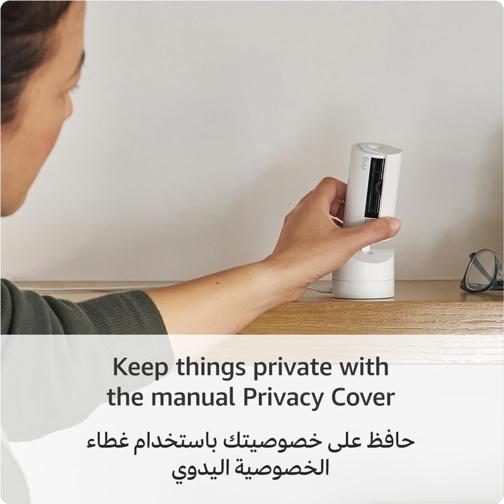 Ring Pan-Tilt Indoor Camera 360° View Pet Security Camera, HD Video, Two-Way Talk, Color Night Vision, Manual Privacy Cover, Alexa Compatible