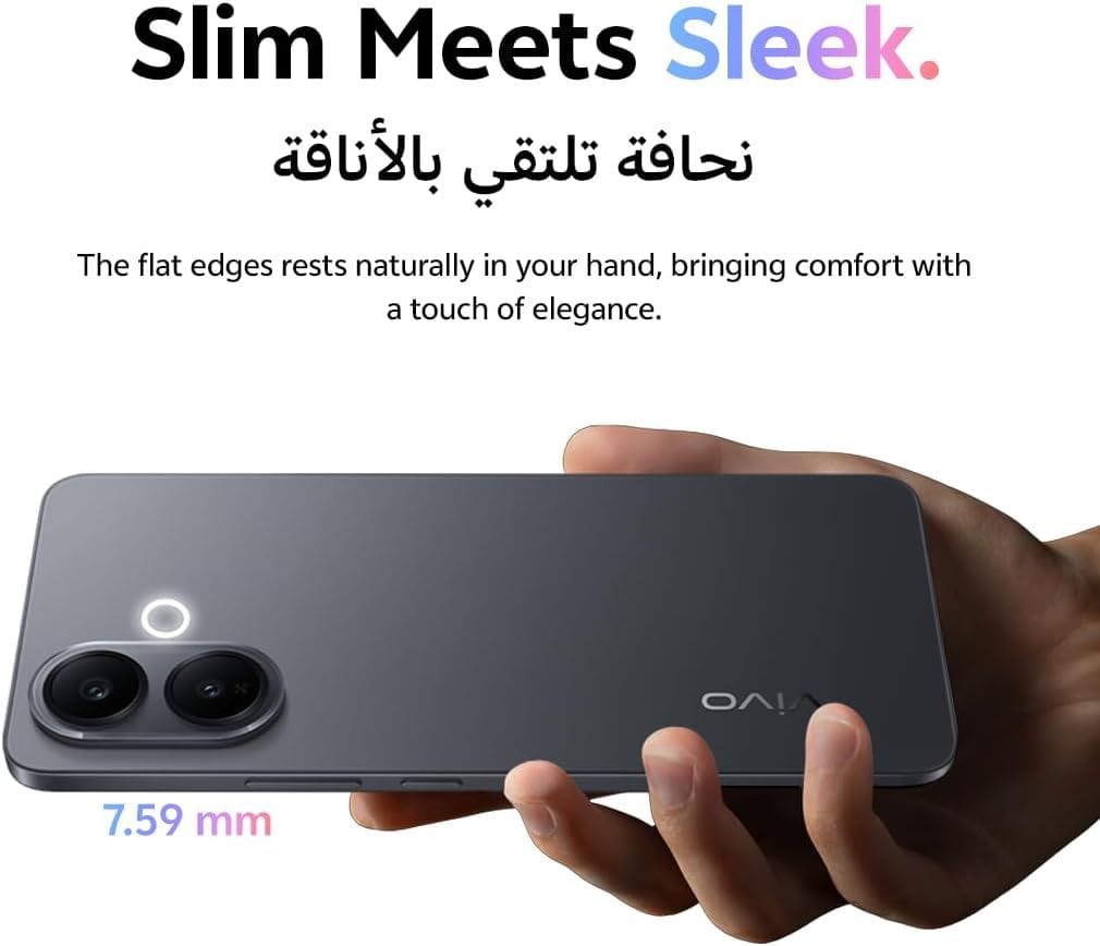 Vivo V60 Lite 5G Smartphone - 12GB RAM, 512GB Storage, 120Hz AMOLED | Black