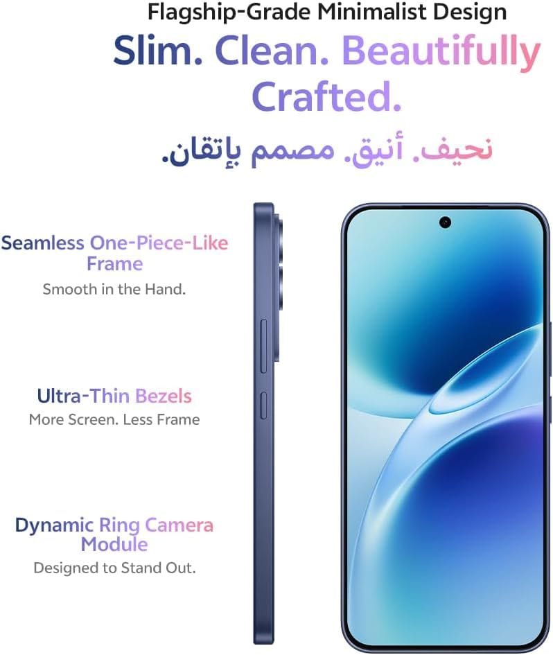 vivo V70 FE 5G Smartphone - 8GB RAM, 256GB Storage, 7000mAh, 120Hz AMOLED Display | Blue