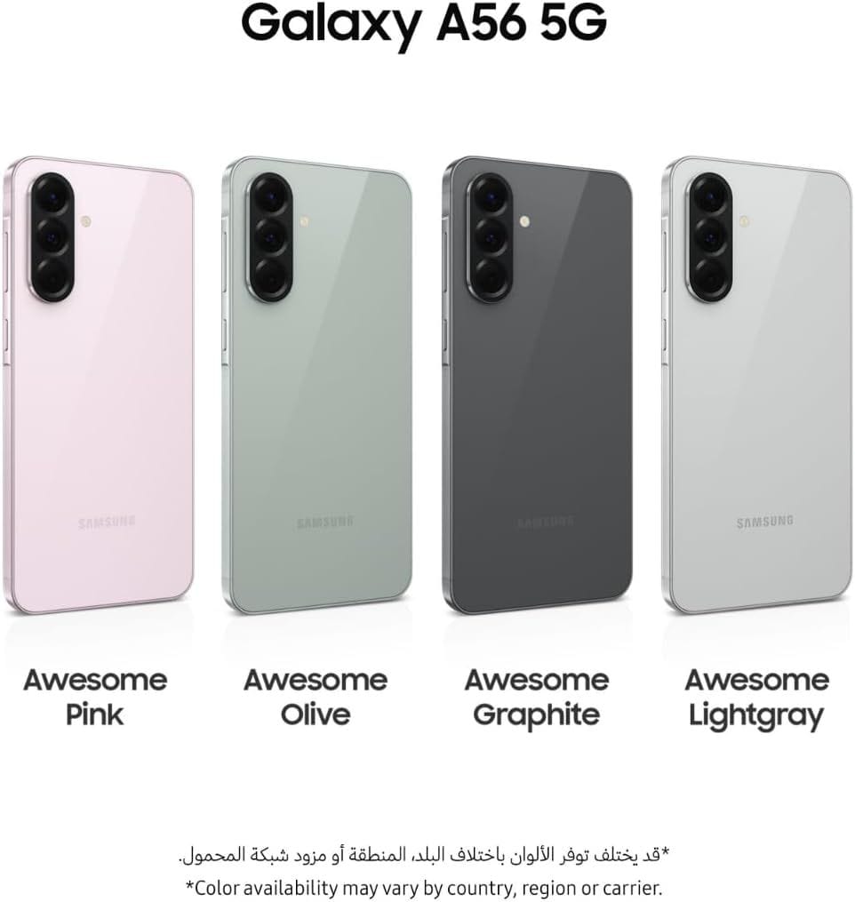 Samsung Galaxy A56 5G Smartphone - 256GB, 8GB RAM, Long-Lasting Battery |  Awesome Graphite