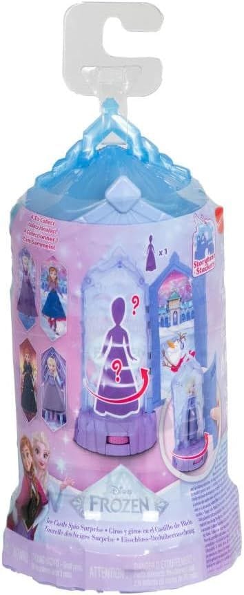 Mattel Disney Frozen Ice Castle Spinning Surprise Playset with Miniature Doll JCR90, Collectible Mystery-Themed Playset