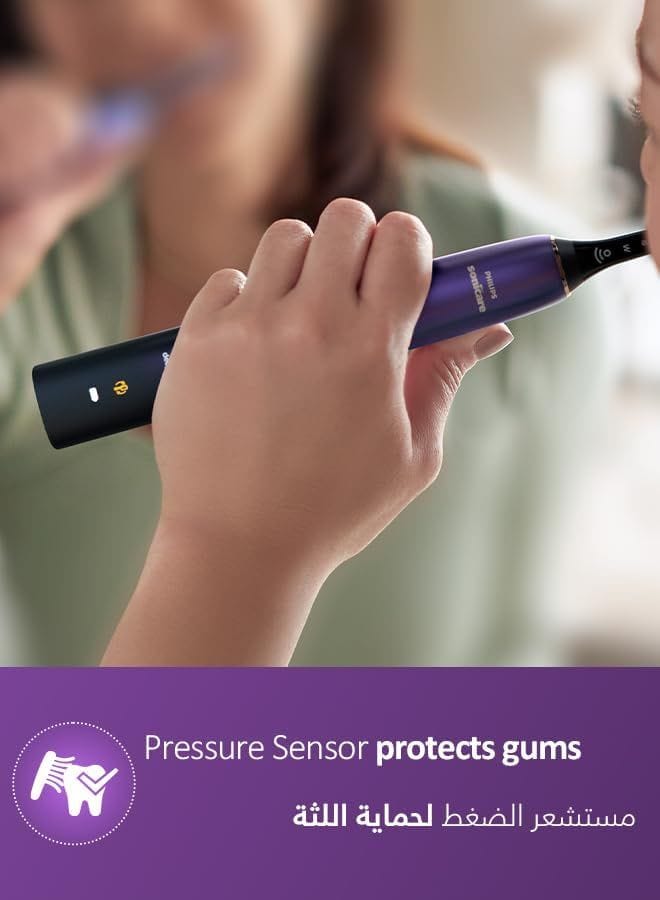 Philips Sonicare DiamondClean 9000 HX9911/95 Electric Toothbrush, Purple - Advanced Plaque Removal