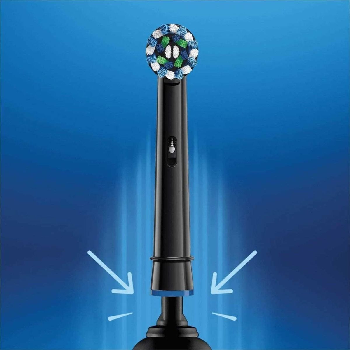 Oral-B CrossAction Electric Toothbrush Replacement Brush Heads, Black, 4-Count - Deep Cleaning