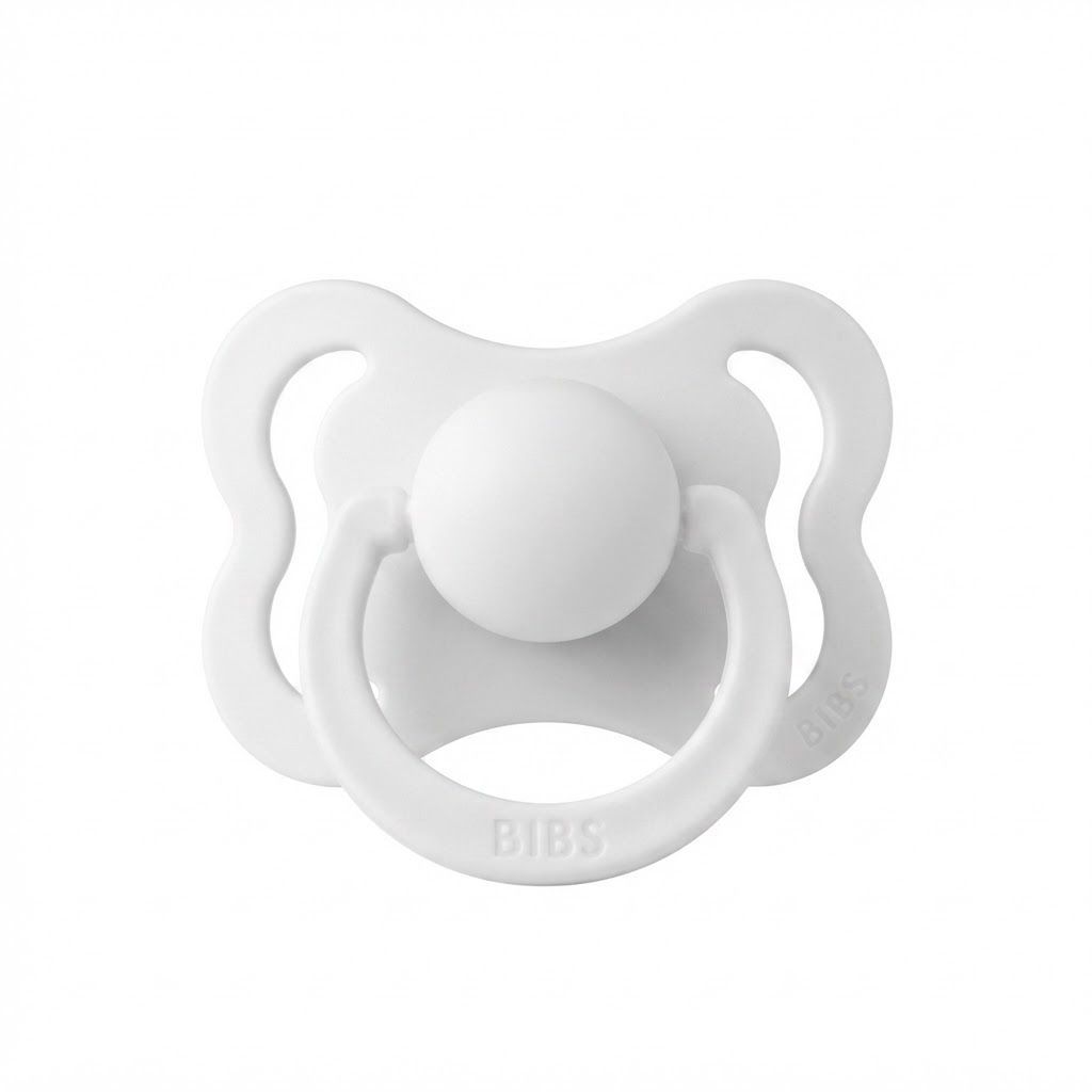 BIBS Supreme Pacifiers Size 2 6+ Months 2 Pack, Natural Rubber Latex Or Silicone, Generous Ventilation Openings - Haze/Caramel