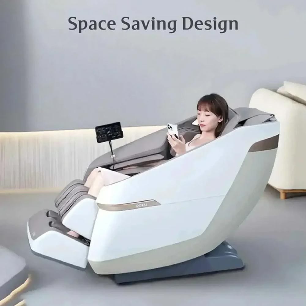 Rotai Jimny A36 Massage Chair with Full-Body Shiatsu, 12 Auto Programs, Zero Gravity, Carbon Fiber Heat Therapy & Built-In Speakers | Grey