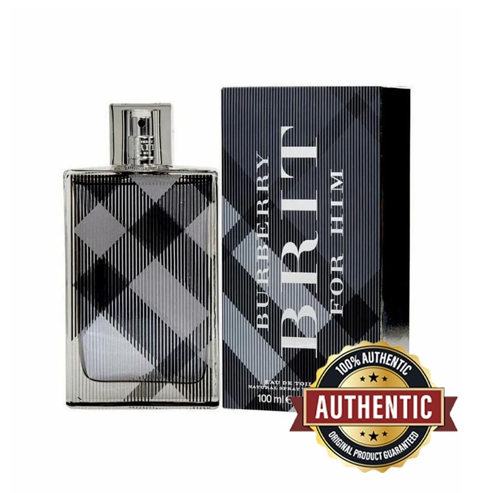 Burberry Brit For Him Eau de Toilette for Men, Fresh Woody Aromatic Fragrance - 100ml