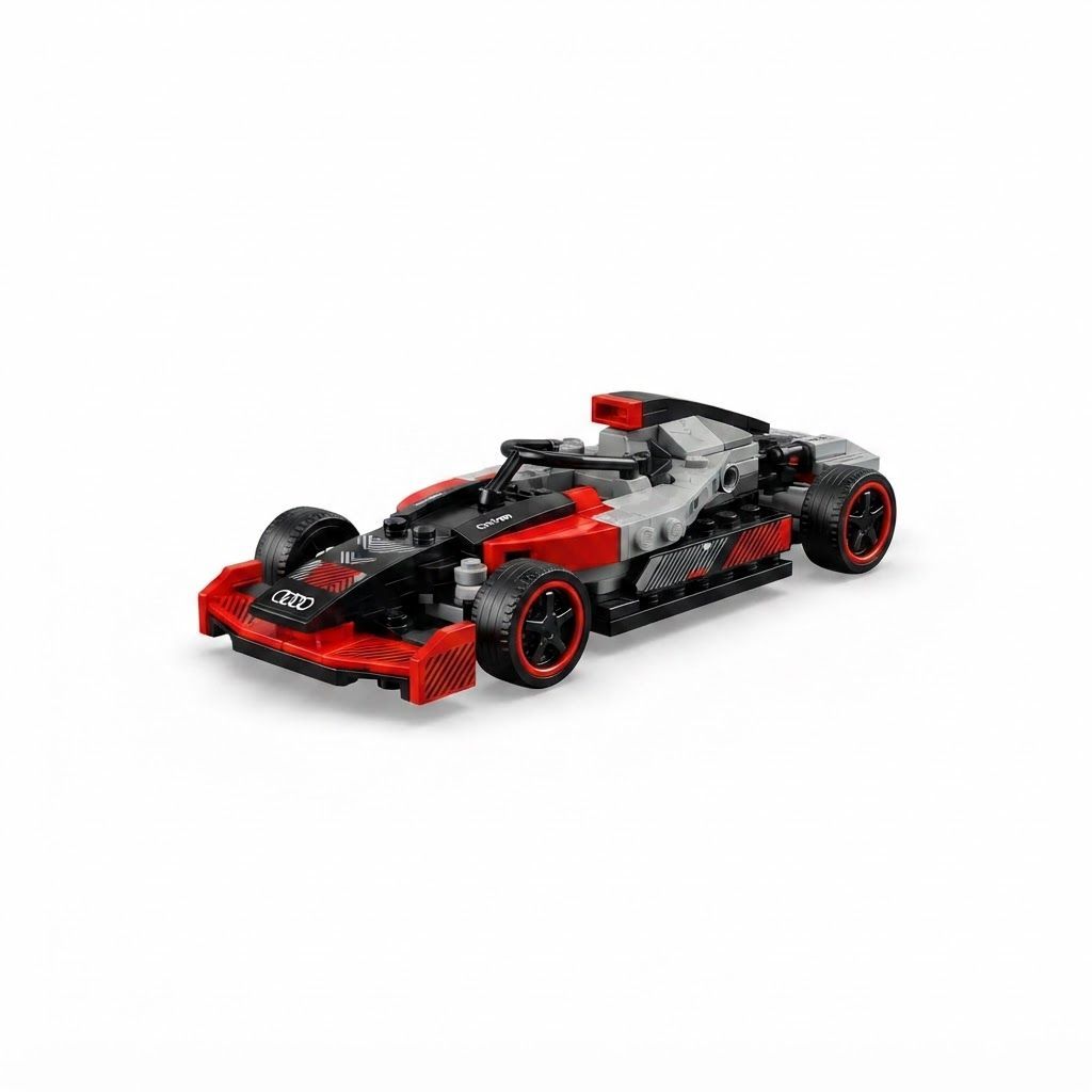 مجموعة بناء سيارة سباق LEGO Speed Champions Audi Revolut F1 Team R26 للأطفال ومحبي سباقات الفورمولا 1 من عمر 10 سنوات فما فوق، تتضمن سيارة واحدة (سائق أودي F1)
