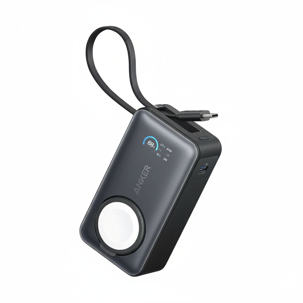 Anker MagGo Power Bank 10000mAh 35W with Apple Watch Fast Charging, MagSafe Compatibility & Portable Design | Black - A1657H11