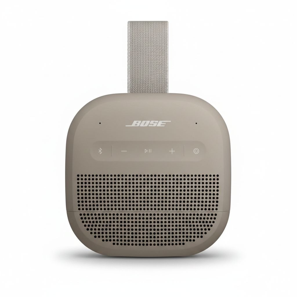 Bose SoundLink Micro Portable Bluetooth Speaker (2nd Gen), Waterproof, Compact Design, Powerful Sound, 12-Hour Battery Life - Sandstone