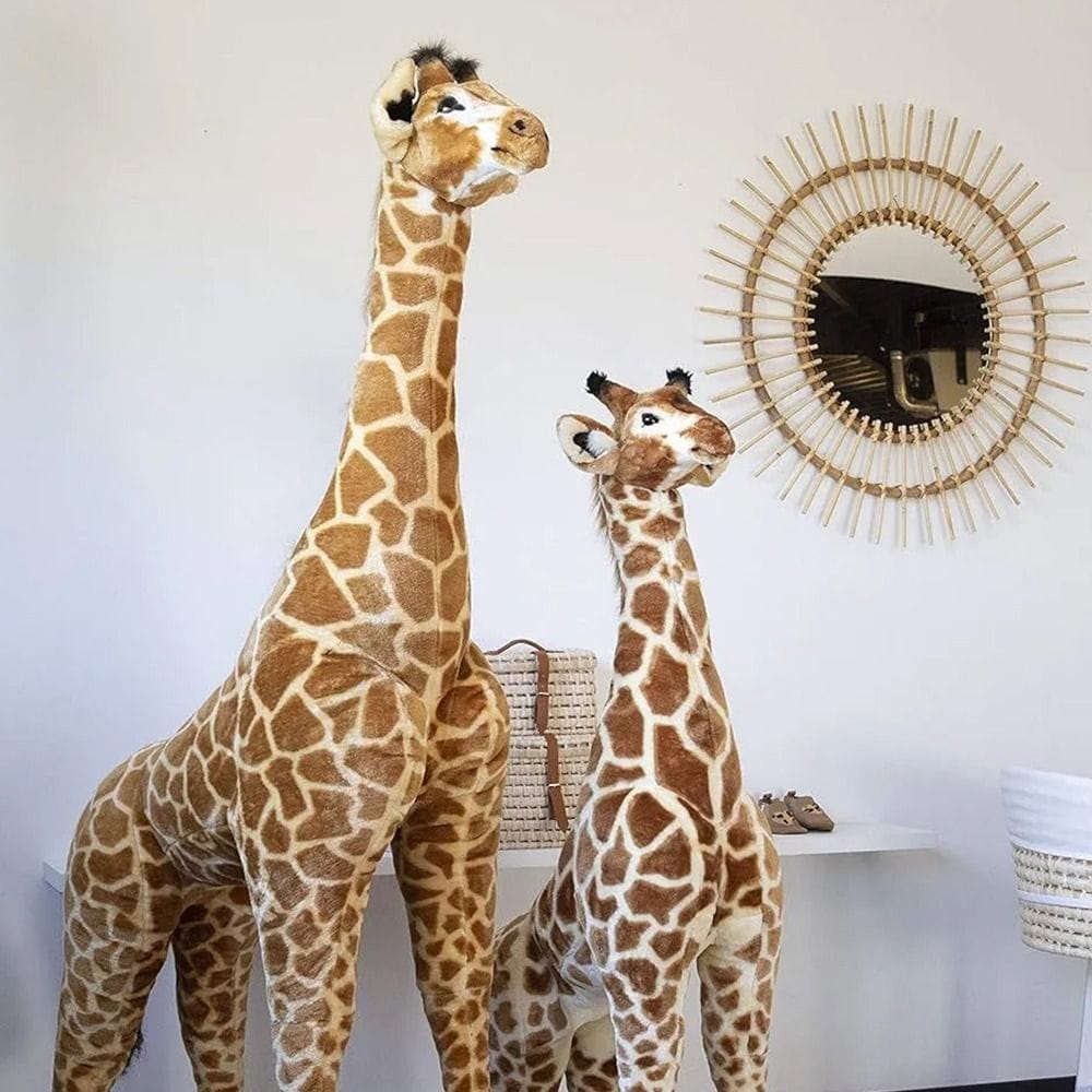 Childhome 135cm Giant Standing Stuffed Plush Giraffe Soft Animal Toy Kids Room Nursery Decoration EN71 Brown | CHSTGIR135XT