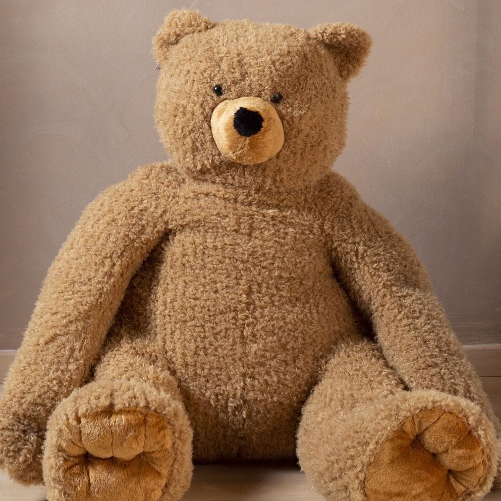 Childhome Seated Teddy Bear 76cm, Loyal And Lovable Companion, Stylish Nursery Decor Piece, Always Hug-Ready Comfort - Brown