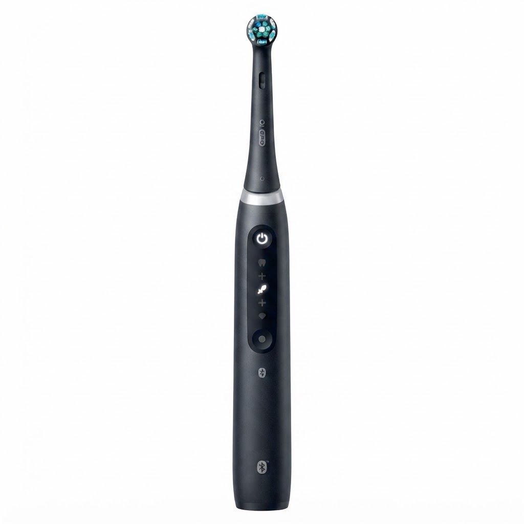 Oral-B iO5 Series 5 Electric Toothbrush, Black - AI Powered, Pressure Control, Bluetooth, LED