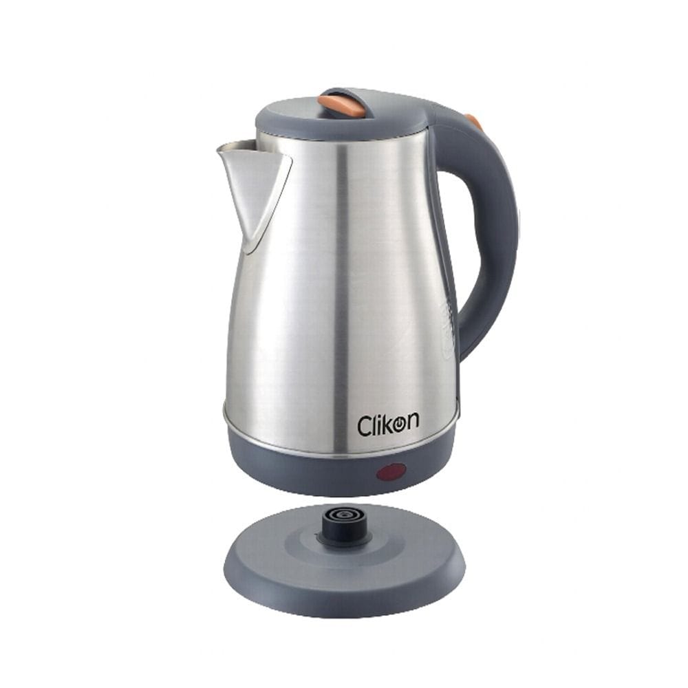 Clikon Stainless Steel Electric Kettle, 1.8L Capacity, 1800W, Fast Boiling, Durable Stainless Steel Body | Silver - CK5160