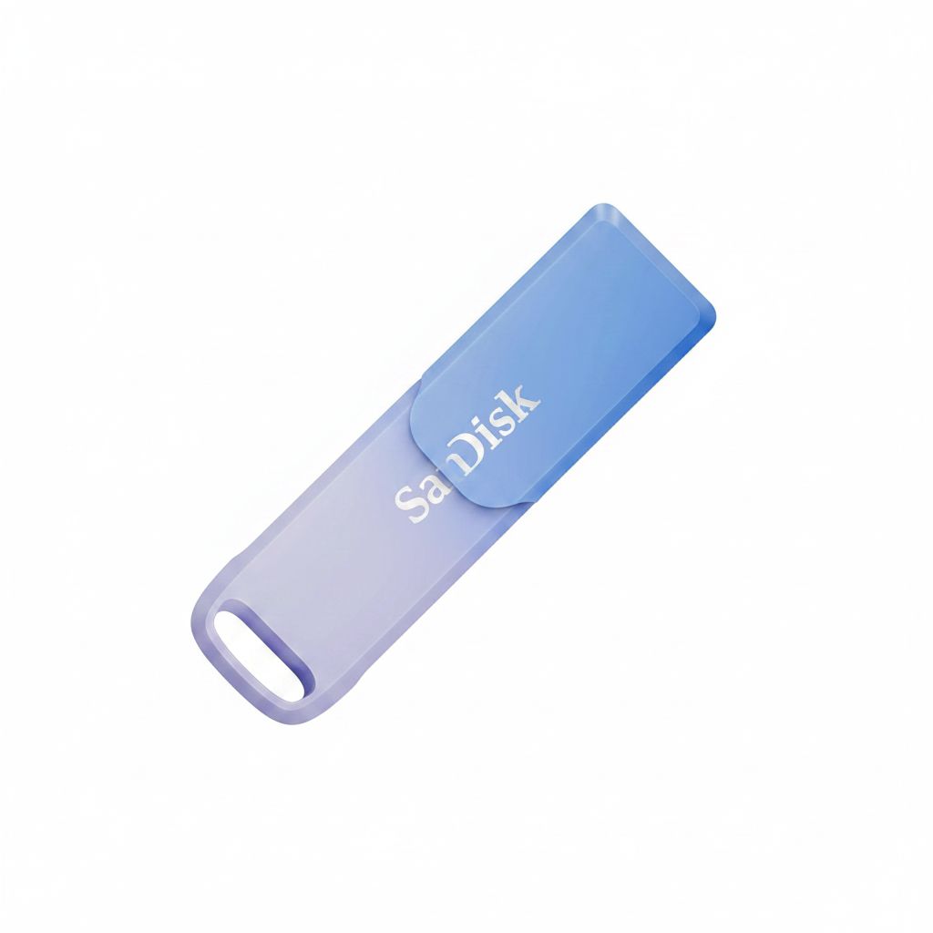سانديسك كرييتور فون درايف سعة 128 جيجابايت مع موصلي USB Type-C ولايتنينغ، أزرق