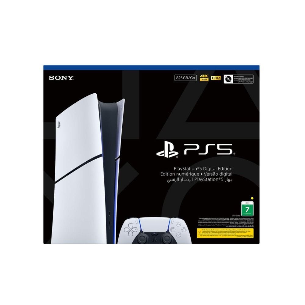 Sony PlayStation 5 Digital Edition Console, 825GB SSD, 4K Gaming, Ray Tracing, Ultra-High Speed SSD, DualSense Controller | R2