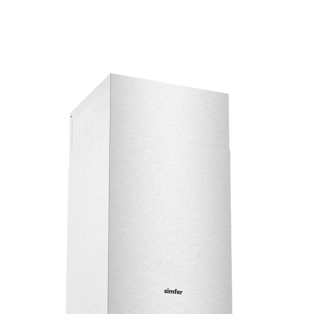 Simfer 90cm Wall-Mounted Cooker Hood, 3 Speed Settings, Powerful Kitchen Ventilation, Modern Chimney Design | Silver - SMF8933