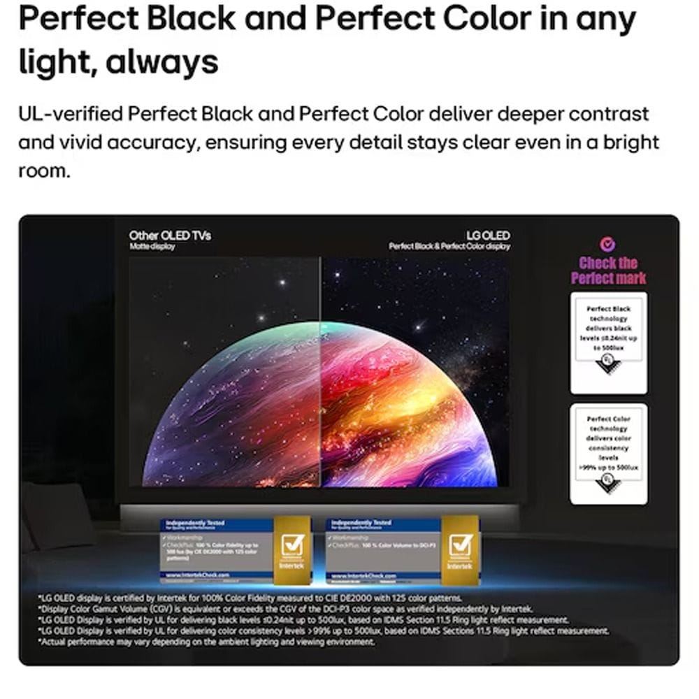 LG 55 Inch OLED AI B6 4K Smart TV - Alpha 8 AI Processor Gen3, 144Hz G-Sync/FreeSync, WebOS with Gemini & Copilot AI, Dolby Vision & Atmos | OLED55B66LA.AMRG