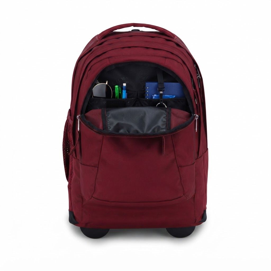 JanSport Driver 8 Rolling Backpack - Converts to Wheeled Laptop Bag, 15 Inch Laptop Sleeve, Unisex 100% Recycled 600 Denier Polyester