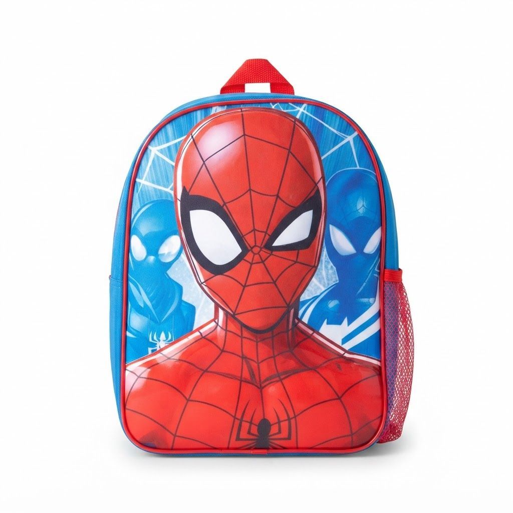 Marvel Spiderman Backpack for Boys - Kids School Bag for Nursery and Preschool, Vibrant Red Spider-M