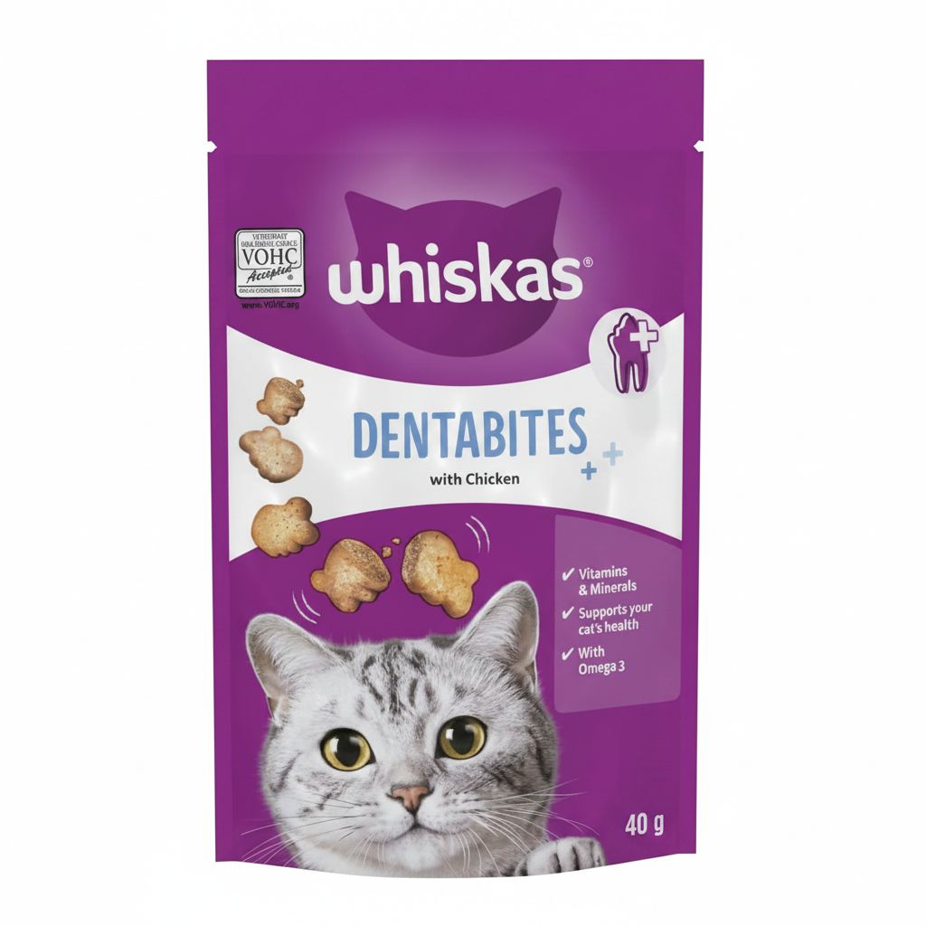 Whiskas DENTABITES CK - Crunchy Dental Treats for Cats (240g)
