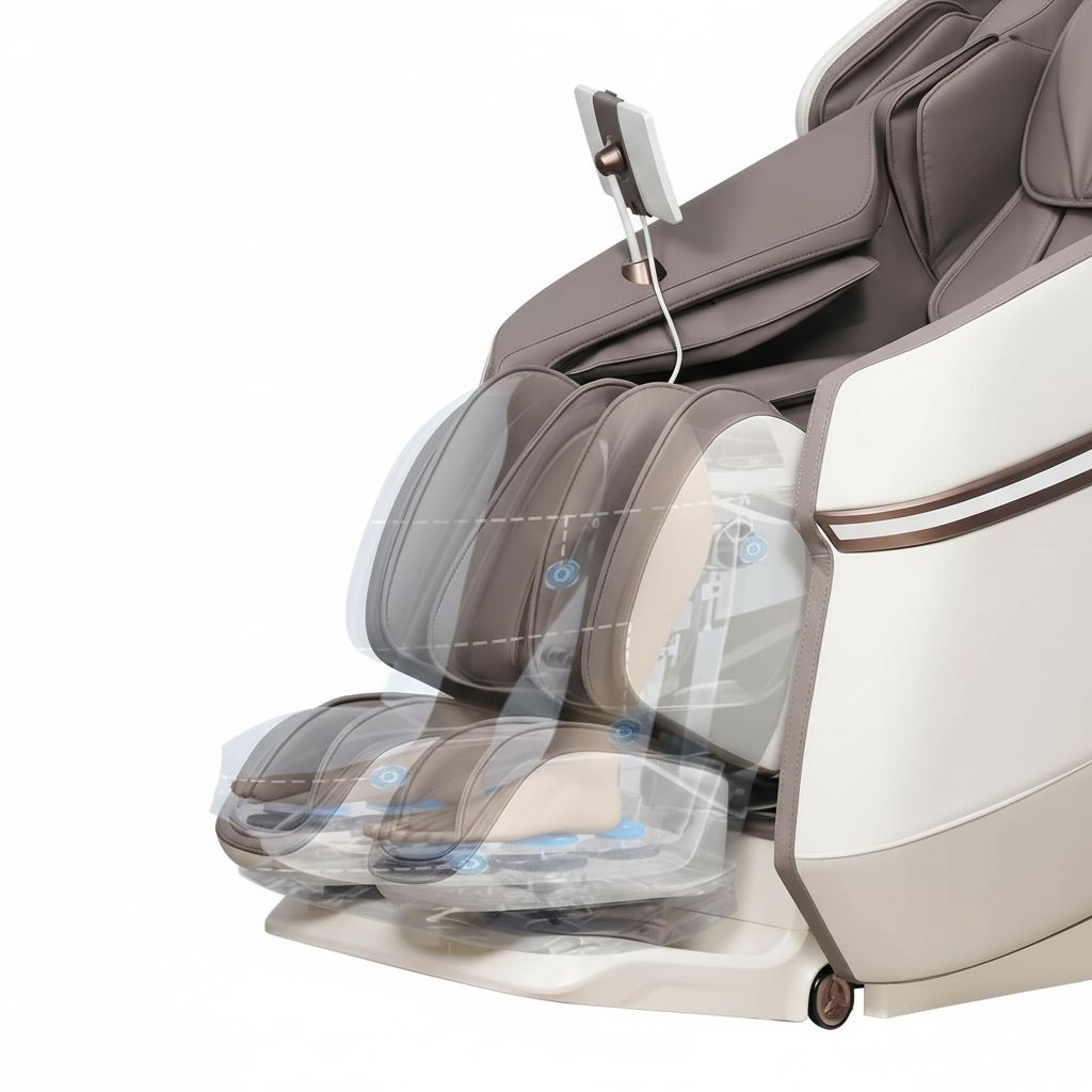 Rotai Massage Chair, Full Body with 4D Foot Rollers, Heating, 22 Auto Programs, Zero Gravity, 7" Touch Tablet, Voice Control -Grey - RT5652 
