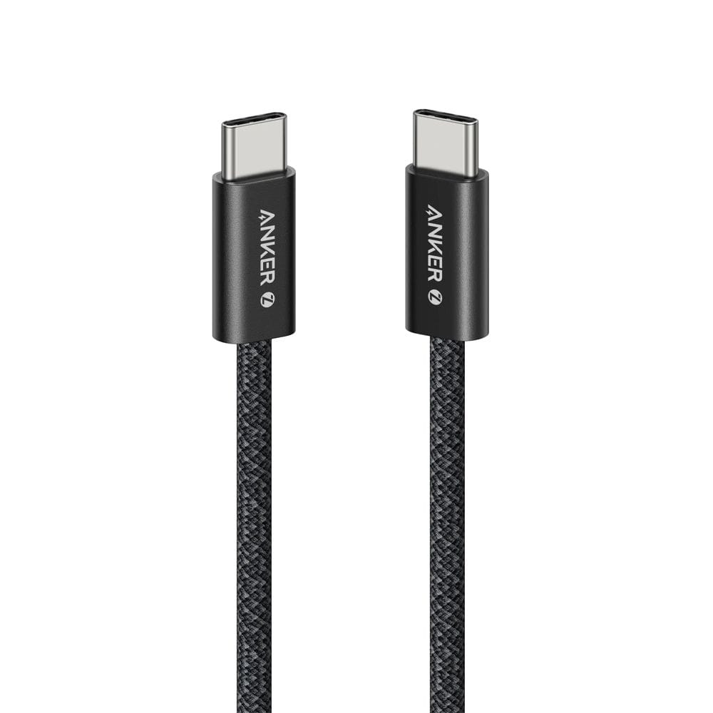 كابل أنكر زولو USB-C إلى USB-C بطول 3.3 قدم مع دعم Power Delivery بقدرة 240 واط، شحن سريع وتصميم متين | أسود - A8060H11
