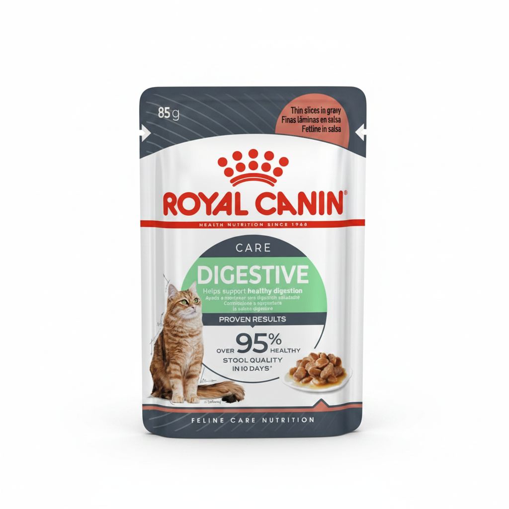 Royal Canin Digest Sensitive Cat Food in Gravy, 12 Pouches - 85g Each