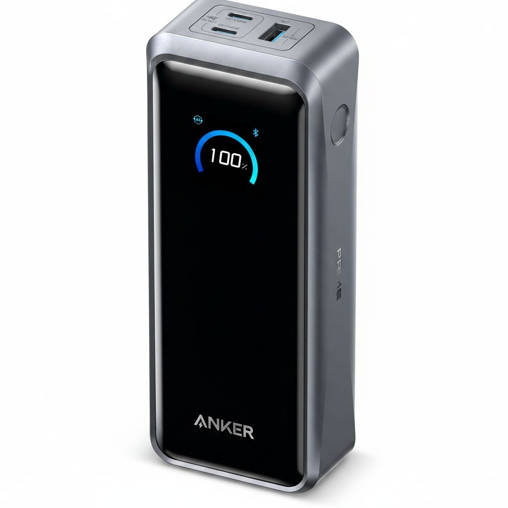 Anker Prime Power Bank 26250mAh with 300W Output, 3-Port Fast Charging & Two-Way USB-C Charging | Black