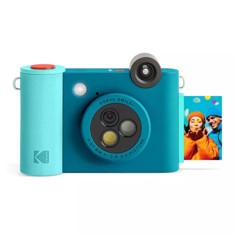 Kodak Smile+ Instant Print Digital Camera, 10MP Camera, 2x3-Inch ZINK Photo Printing, Bluetooth Connectivity & LCD Viewfinder | Blue - 843812173032