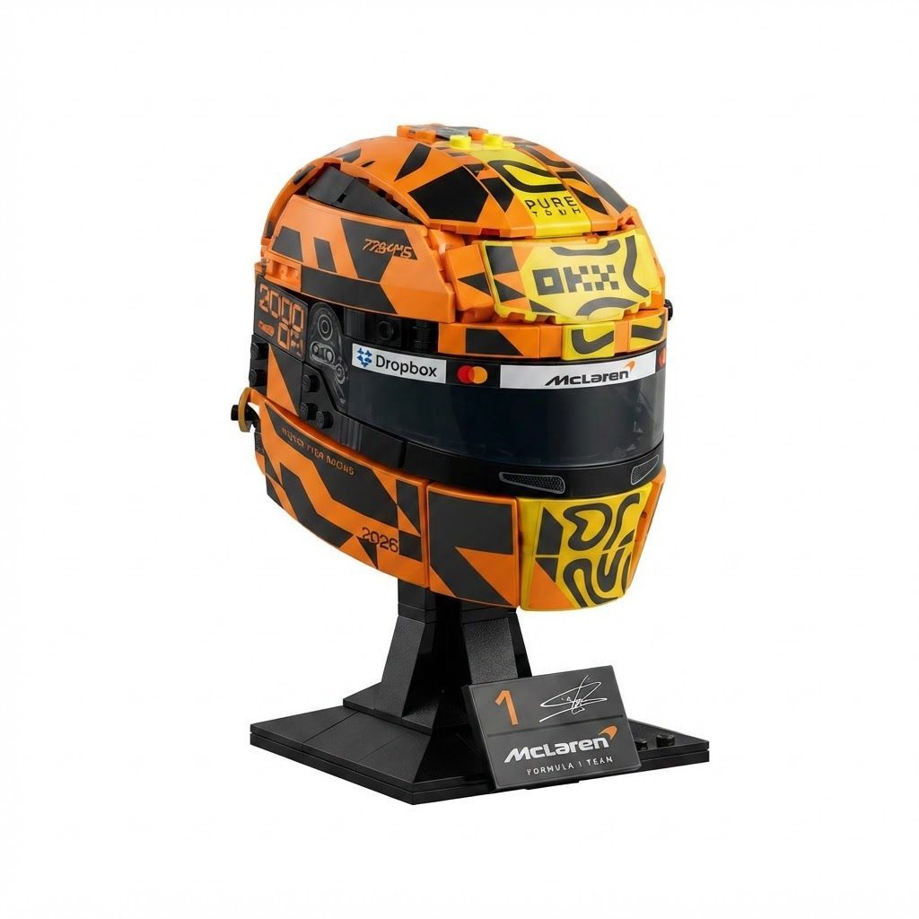 LEGO Editions McLaren Mastercard F1 Team Lando Norris Helmet Papaya & Fluorescent Yellow 14+ years, Papaya, Fluorescent Yellow