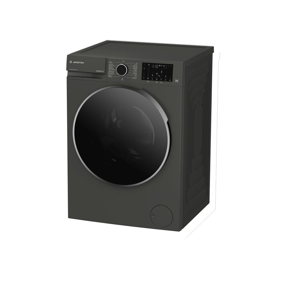 Ariston 10kg/7kg Front Load Washer Dryer, 1400 RPM, Brushless Motor, 15+ Wash & Dry Cycles, Digital Display | Manhattan Gray - ARWD 107143D MME