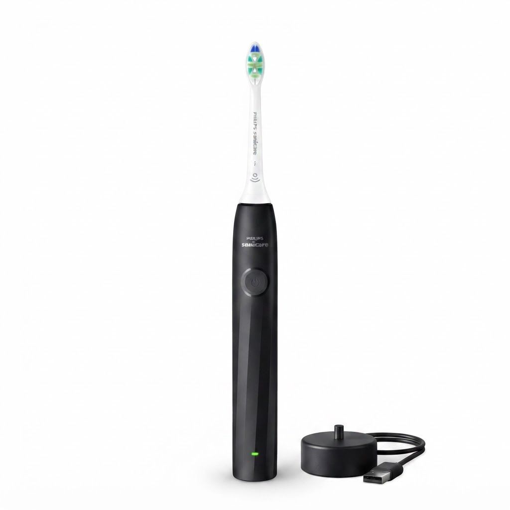 Philips Sonicare 2000 Series Electric Toothbrush HX4021/02, Black - Sonic Tech, 2 Intensity Settings