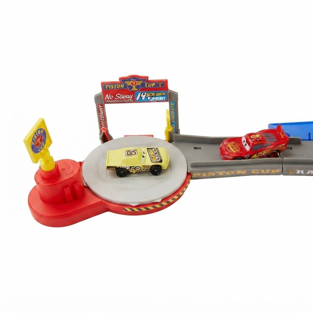 Disney Pixar Cars Piston Cup Stunting Speedway Playset with Lightning McQueen Toy Car, Racing & Stunt Play, Kids Toy