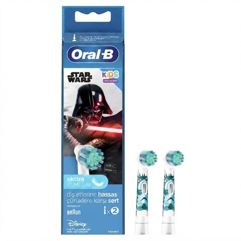 Oral-B EB10s-2 SW Kids Electric Toothbrush Replacement Heads, Star Wars Edition, Extra Soft Bristles