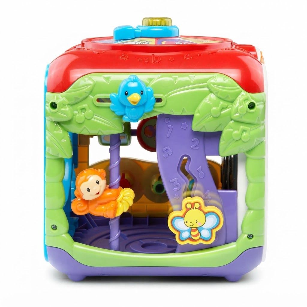 VTech Sort and Discover Activity Cube, Red - Interactive Learning Toy with 75+ Songs and Sounds