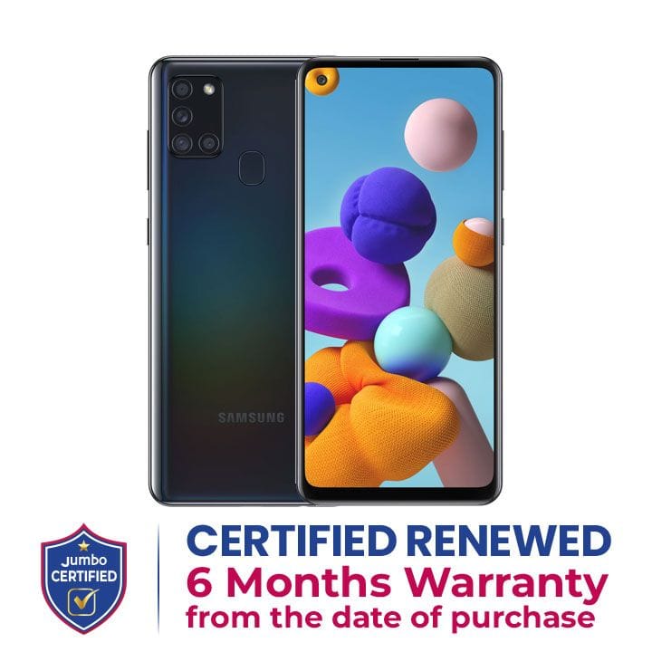Samsung Galaxy A21s 4GB+64GB Smartphone | Black | SMA217FZKGXSG