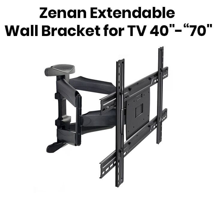 Zenan Extendable Wall Bracket TV Size 40"-70" | Black | ZTS-WM02TS